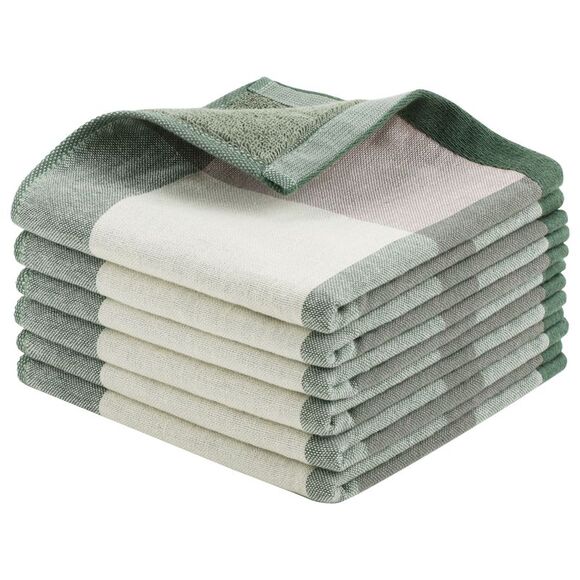 PiccoCasa Other - Kitchen Dish Colths Absorbent Dishclothes Drying Cloths 6Pcs Green